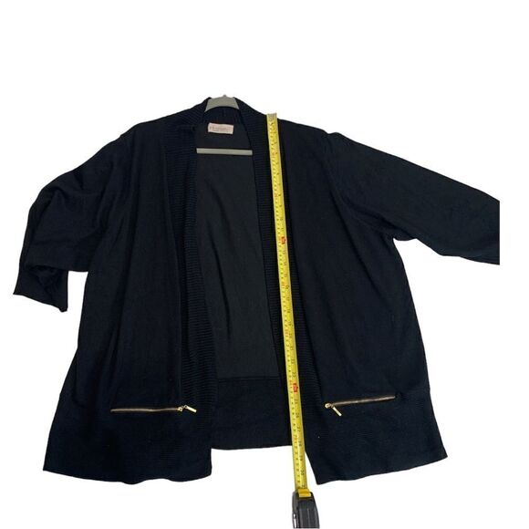 PHILOSOPHY Black Knit Open Front Sweater - Picture 5 of 6